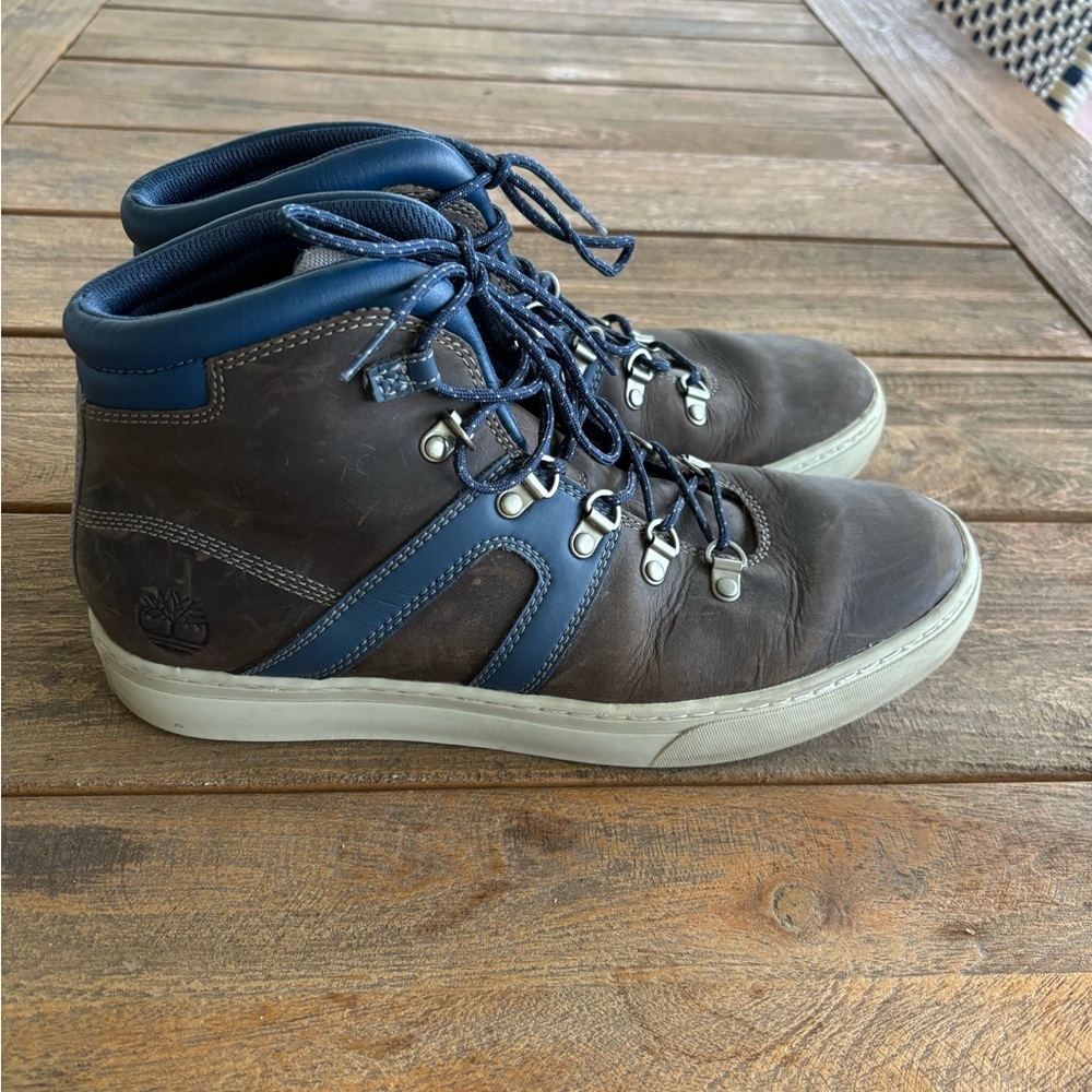 Timberland Men’s Dauset Cup Hiker boots gray & blue. Size 9.5 ortholite footbeds